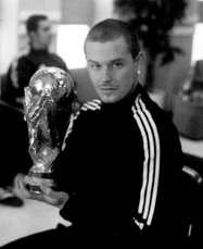 Andy holding the World Cup